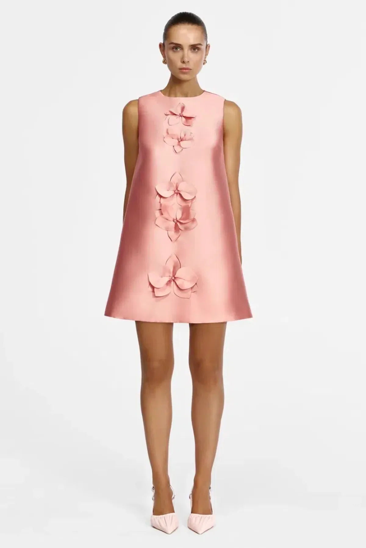Acler Medora Mini Dress Pink 10 - Image 1