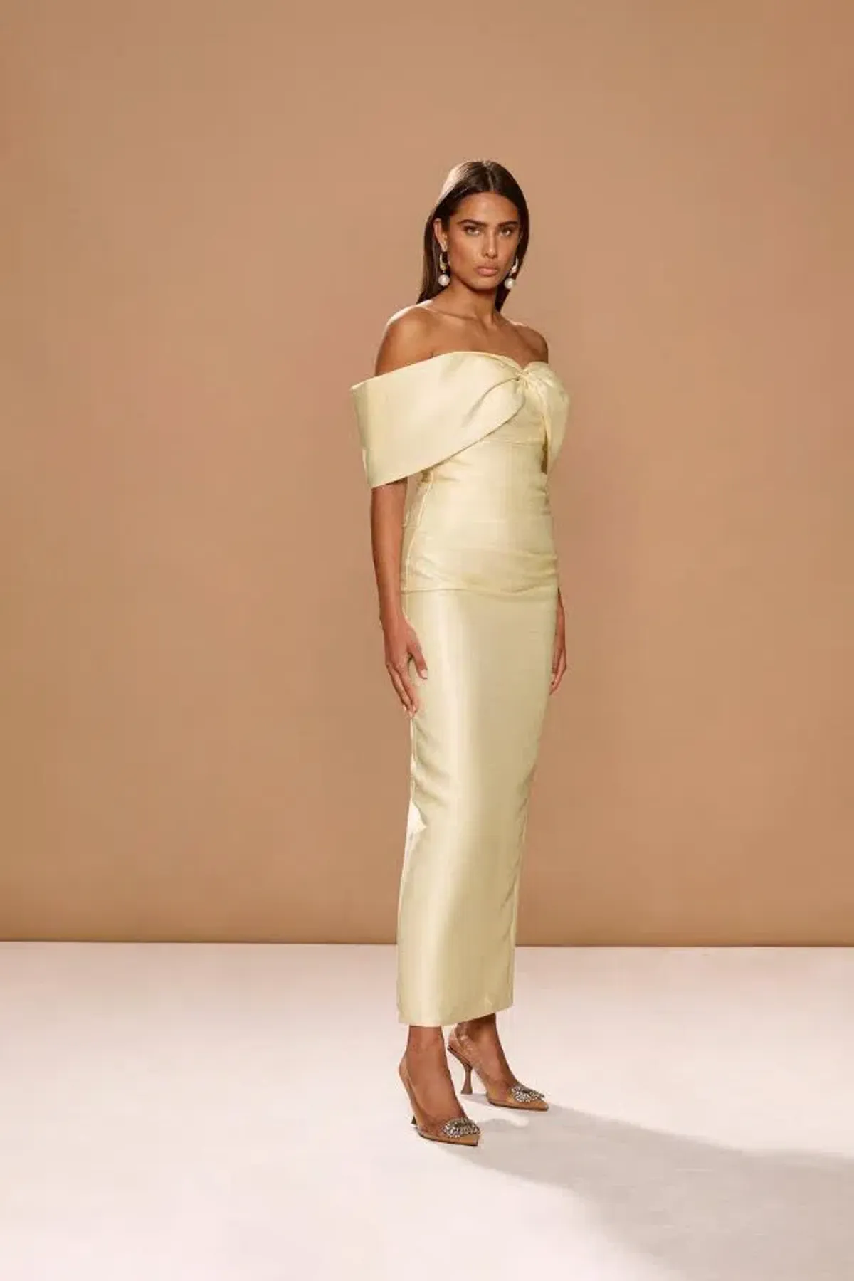 💛 Sonya Moda Aspen Gown in Butter Yellow - Size 10 / M Column Maxi Dress 💛 - Image 1