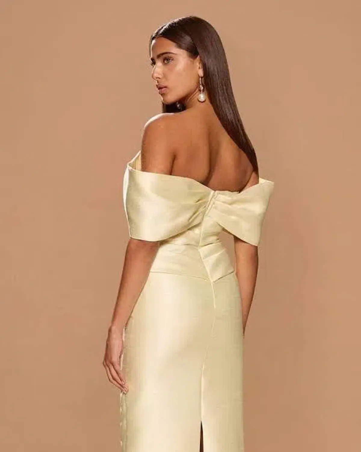 💛 Sonya Moda Aspen Gown in Butter Yellow - Size 10 / M Column Maxi Dress 💛 - Image 3