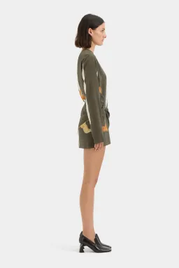 SIR CONSTANCE TWIST MINI DRESS SILK LONG SLEEVE | Size 1 AU 8 for rent on The Volte - image 3