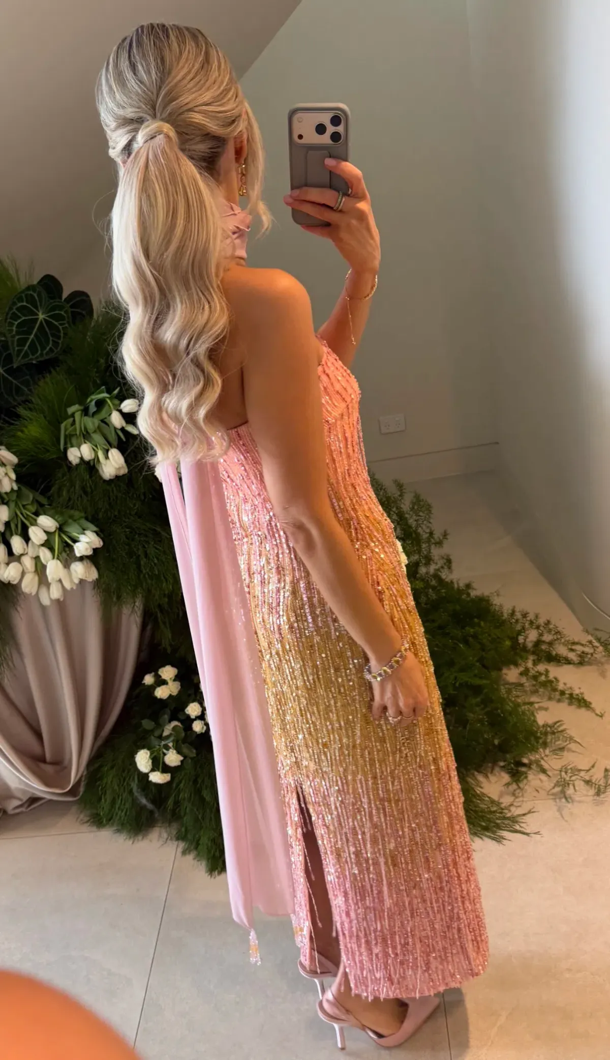 Aje amulet beaded midi dress size 8 - Image 1