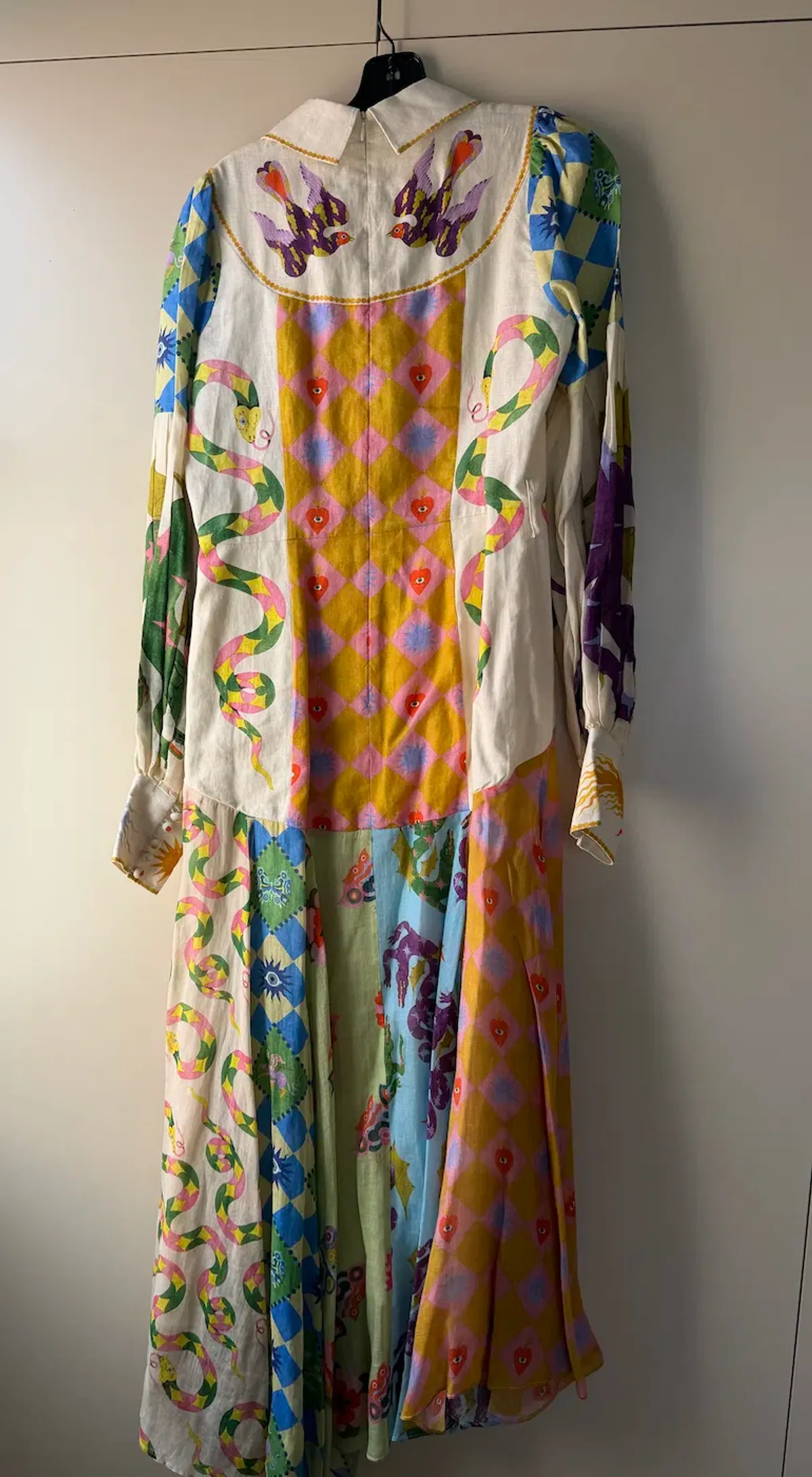 Alemais Lou Balloon Sleeve Shirtdress Multi Colour Size 10 - Image 2