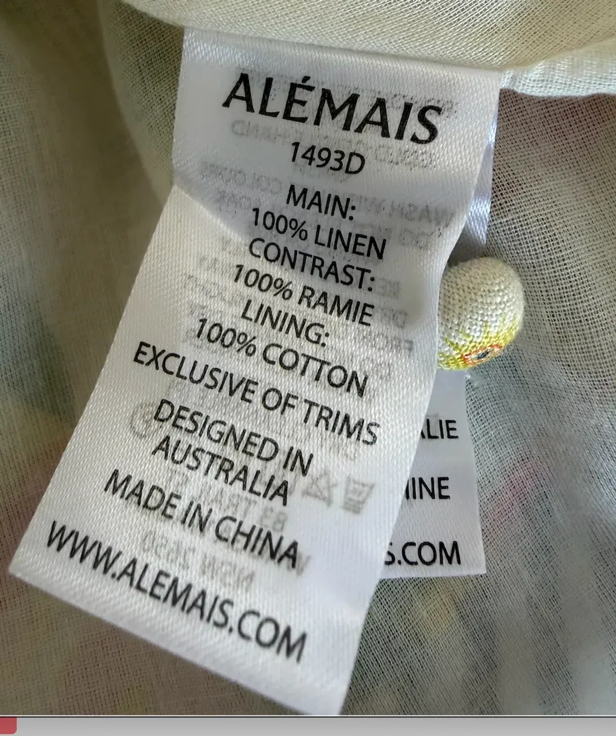 Alemais Lou Balloon Sleeve Shirtdress Multi Colour Size 10 - Image 4