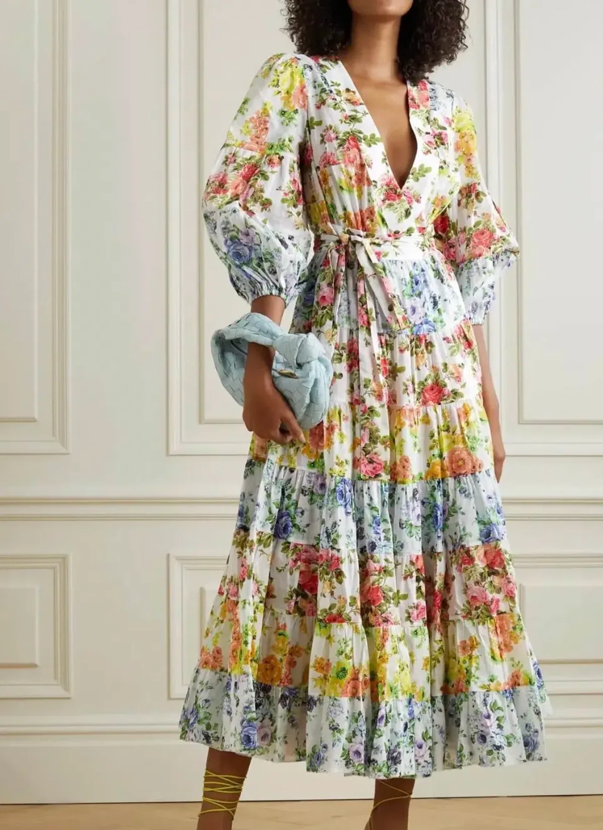 Zimmerman Pattie Patchwork Long Dress Patch Floral Size 1 - Net a porter exclusive, Net Sustain - Image 1