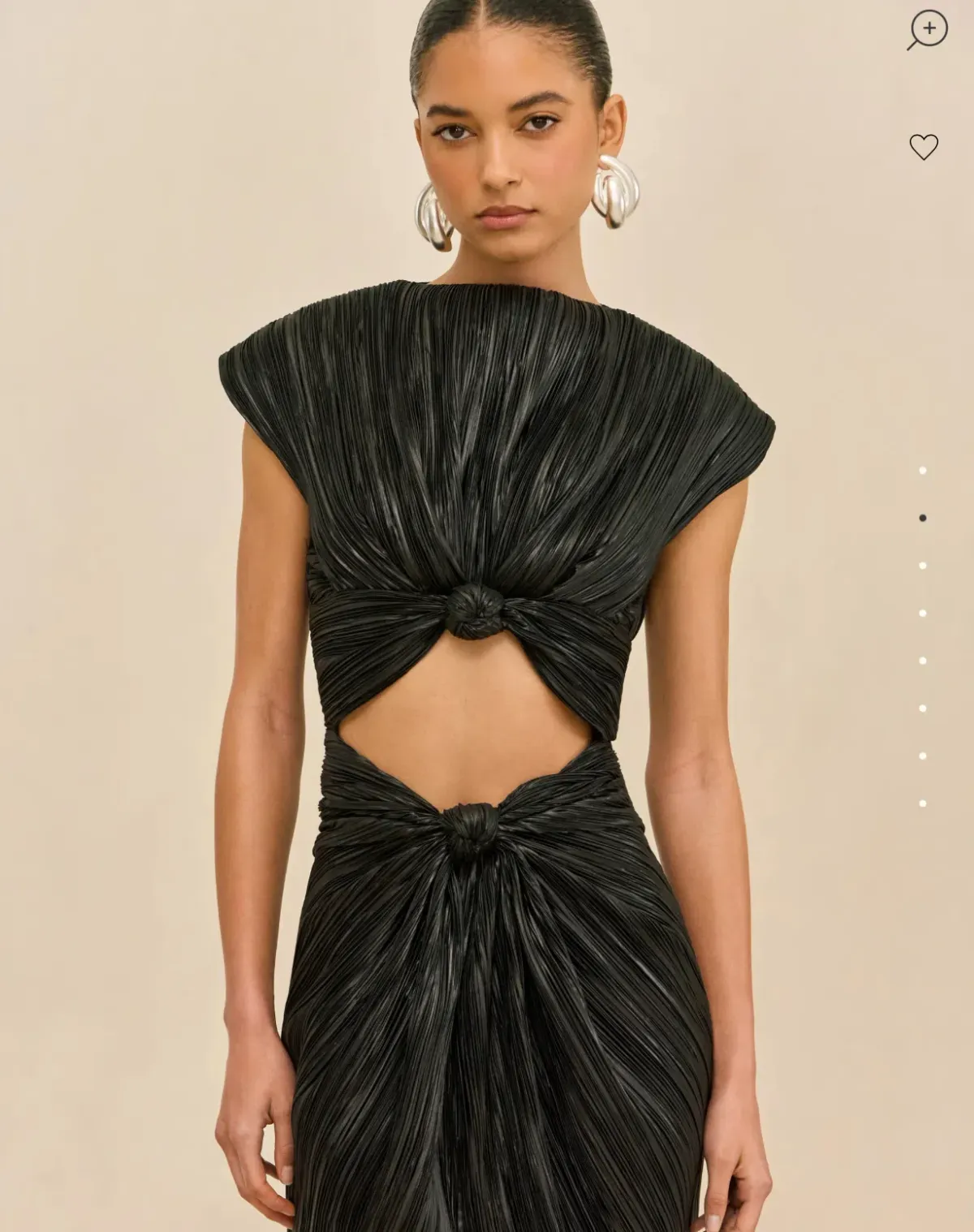 Cult Gaia AIRA DRESS black pleated midi size 2 (XS-S)  - Image 2