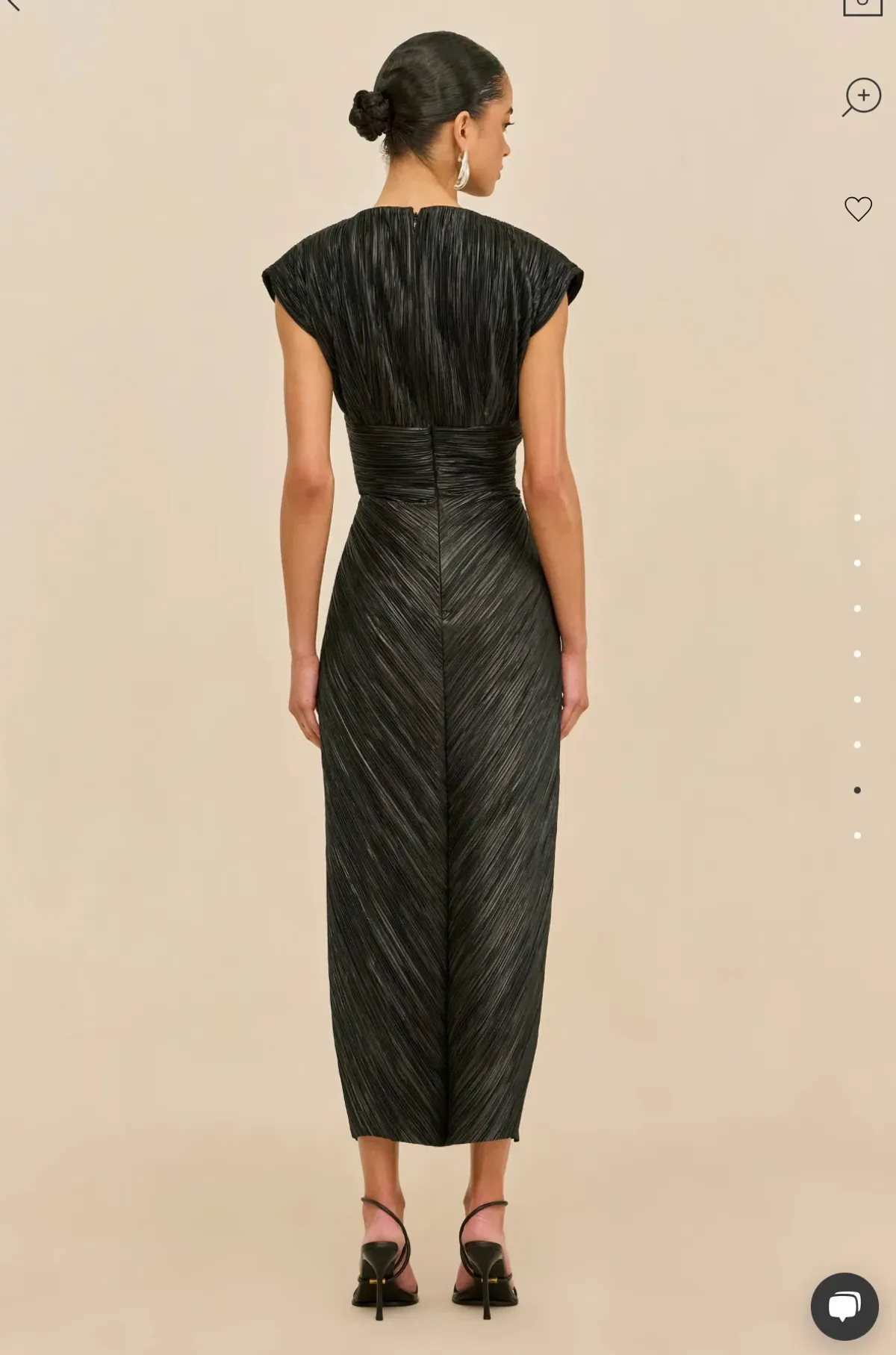 Cult Gaia AIRA DRESS black pleated midi size 2 (XS-S)  - Image 3