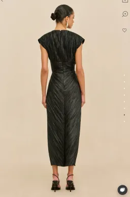 Cult Gaia AIRA DRESS black pleated midi size 2 (XS-S)  for rent on The Volte - image 3