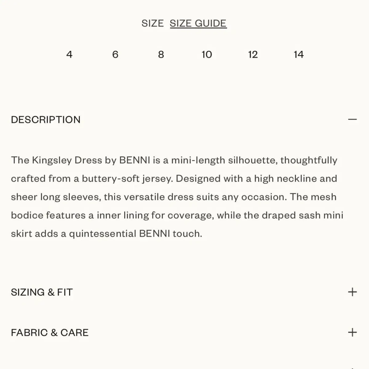 BENNI / LONG SLEEVE DRESS - Image 3