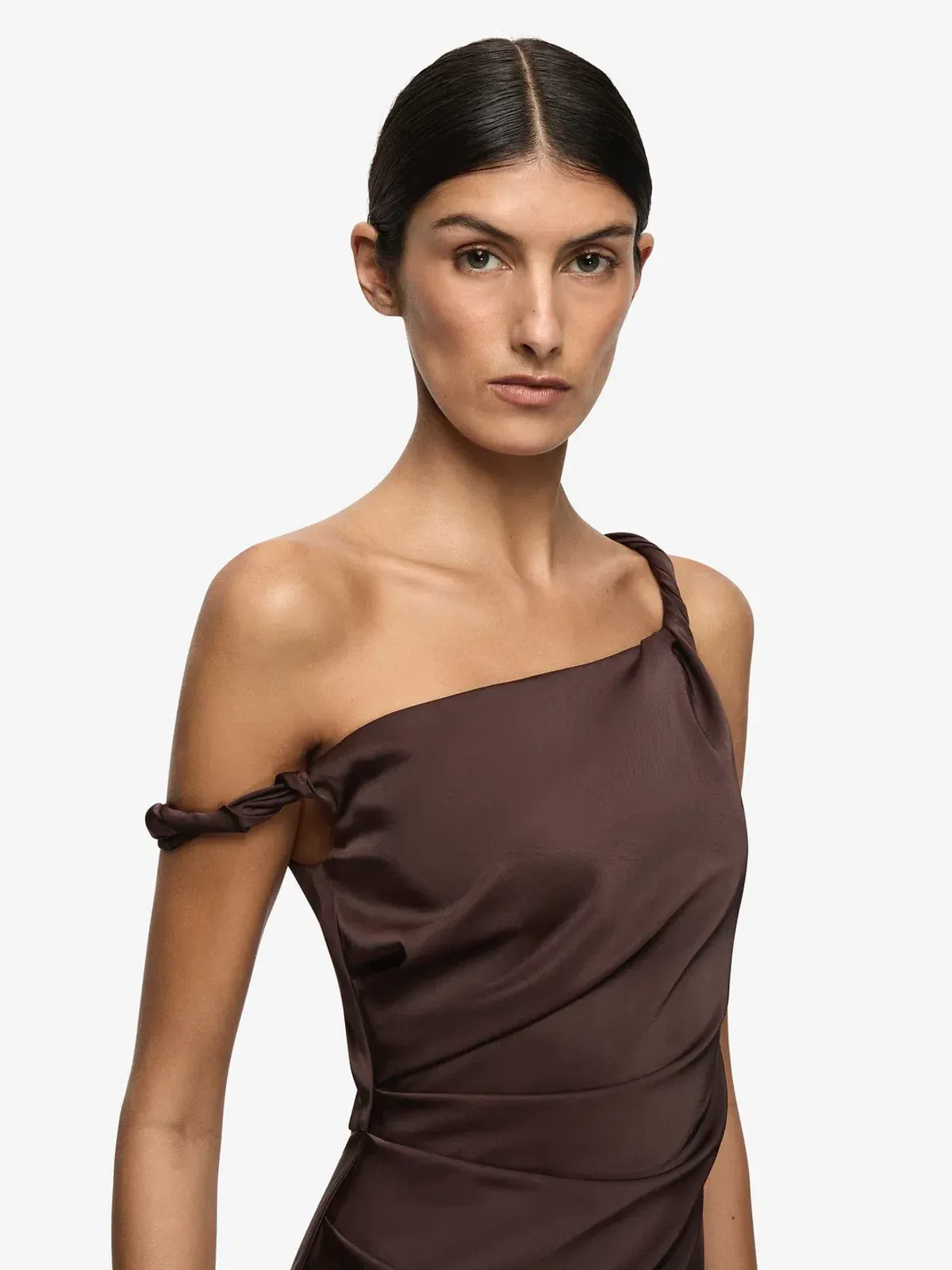 BEC + BRIDGE LUNETTA TWIST STRAP DRESS DARK CHOCOLATE SIZE 6 - Image 4