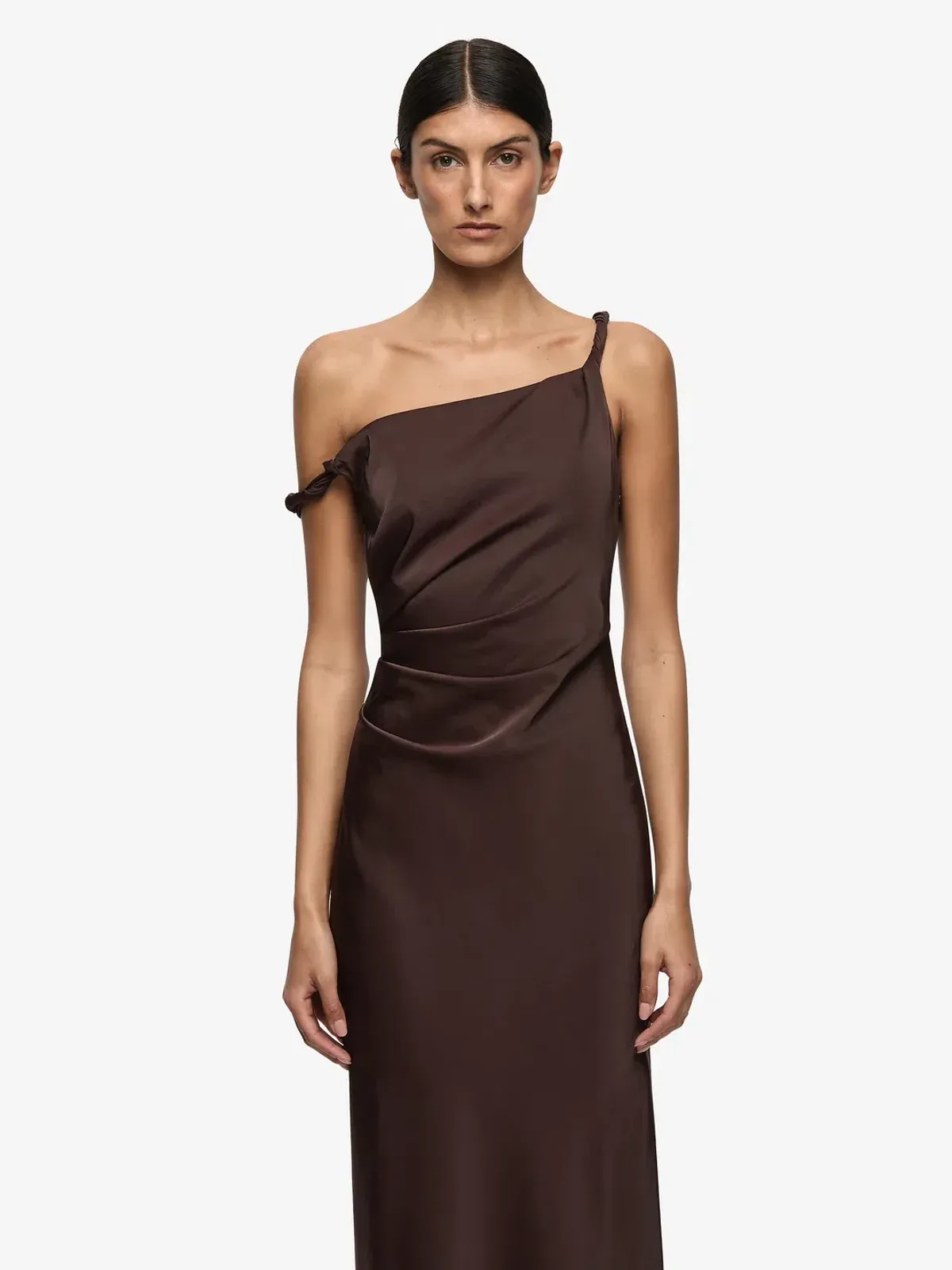 BEC + BRIDGE LUNETTA TWIST STRAP DRESS DARK CHOCOLATE SIZE 6 - Image 3