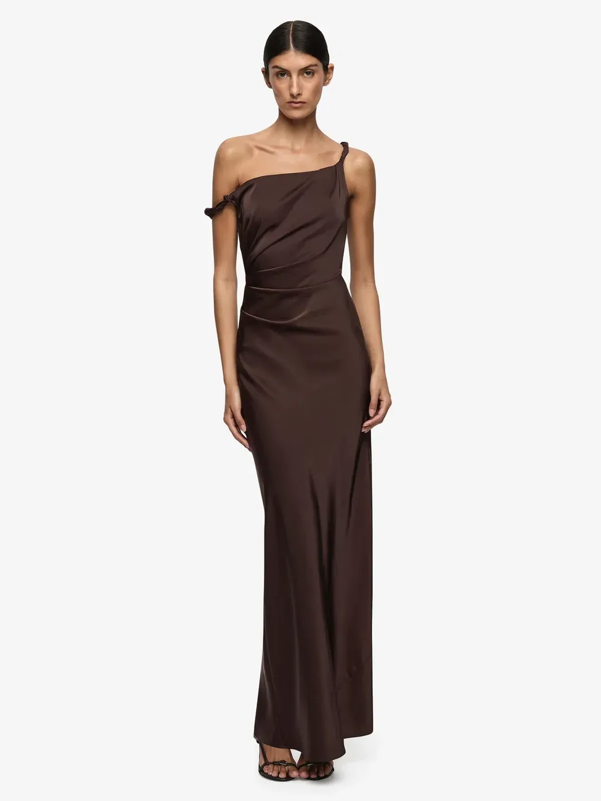 BEC + BRIDGE LUNETTA TWIST STRAP DRESS DARK CHOCOLATE SIZE 6 - Image 2
