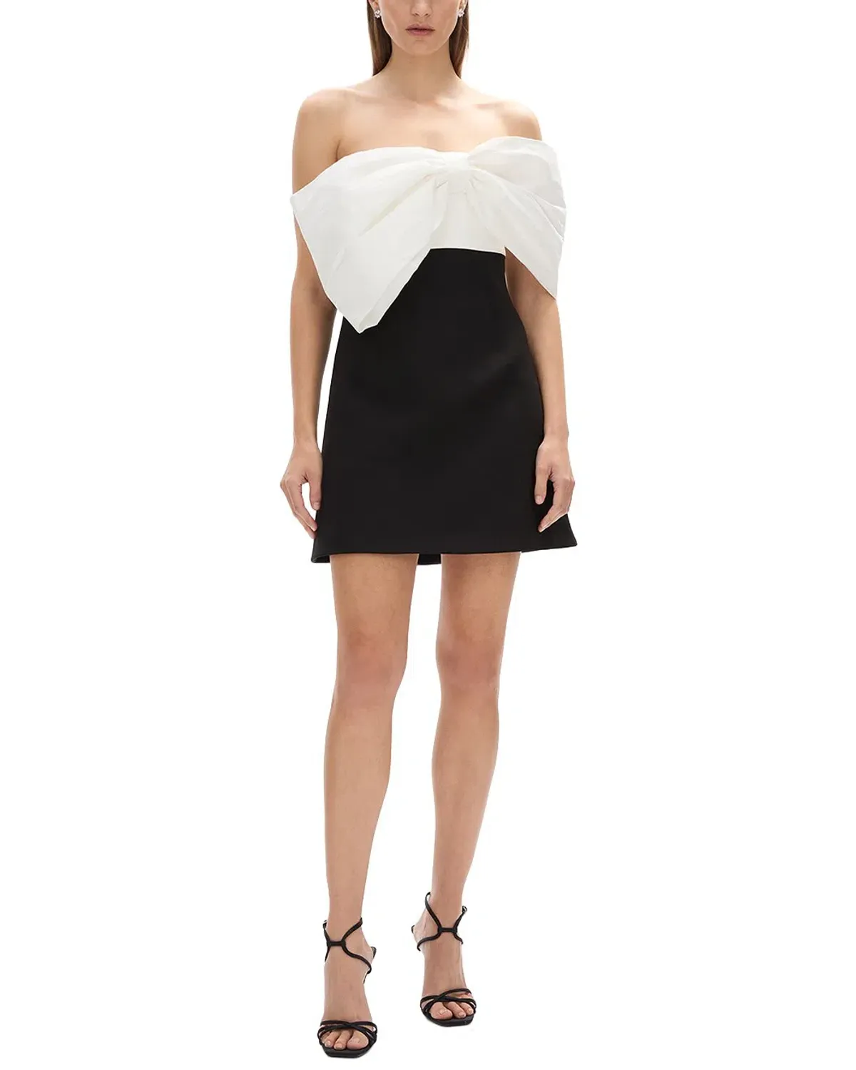 Rachel Gilbert Kace A-Line Mini Dress | Black & White | Size 8 (RG1) - Image 1