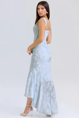 House of CB Cesca Corset Ruched Maxi Dress in Bluebell Floral Size S / AU 8 for rent on The Volte - image 2