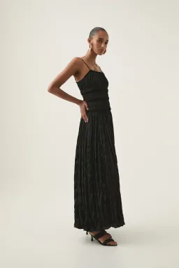 AJE DEWDROP LAYERED SATIN GOWN BLACK SIZE 6 for rent on The Volte - image 3