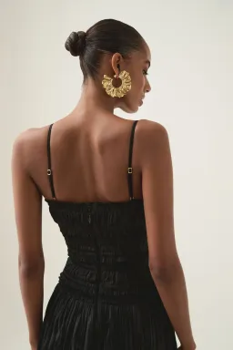AJE DEWDROP LAYERED SATIN GOWN BLACK SIZE 6 for rent on The Volte - image 5