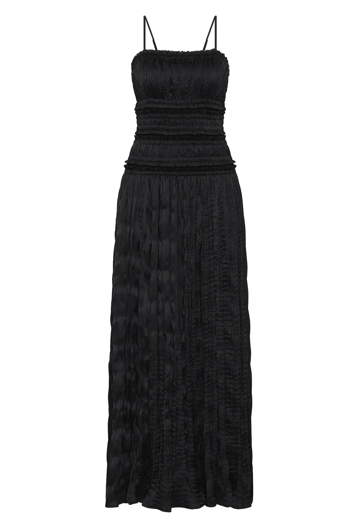AJE DEWDROP LAYERED SATIN GOWN BLACK SIZE 6 - Image 6