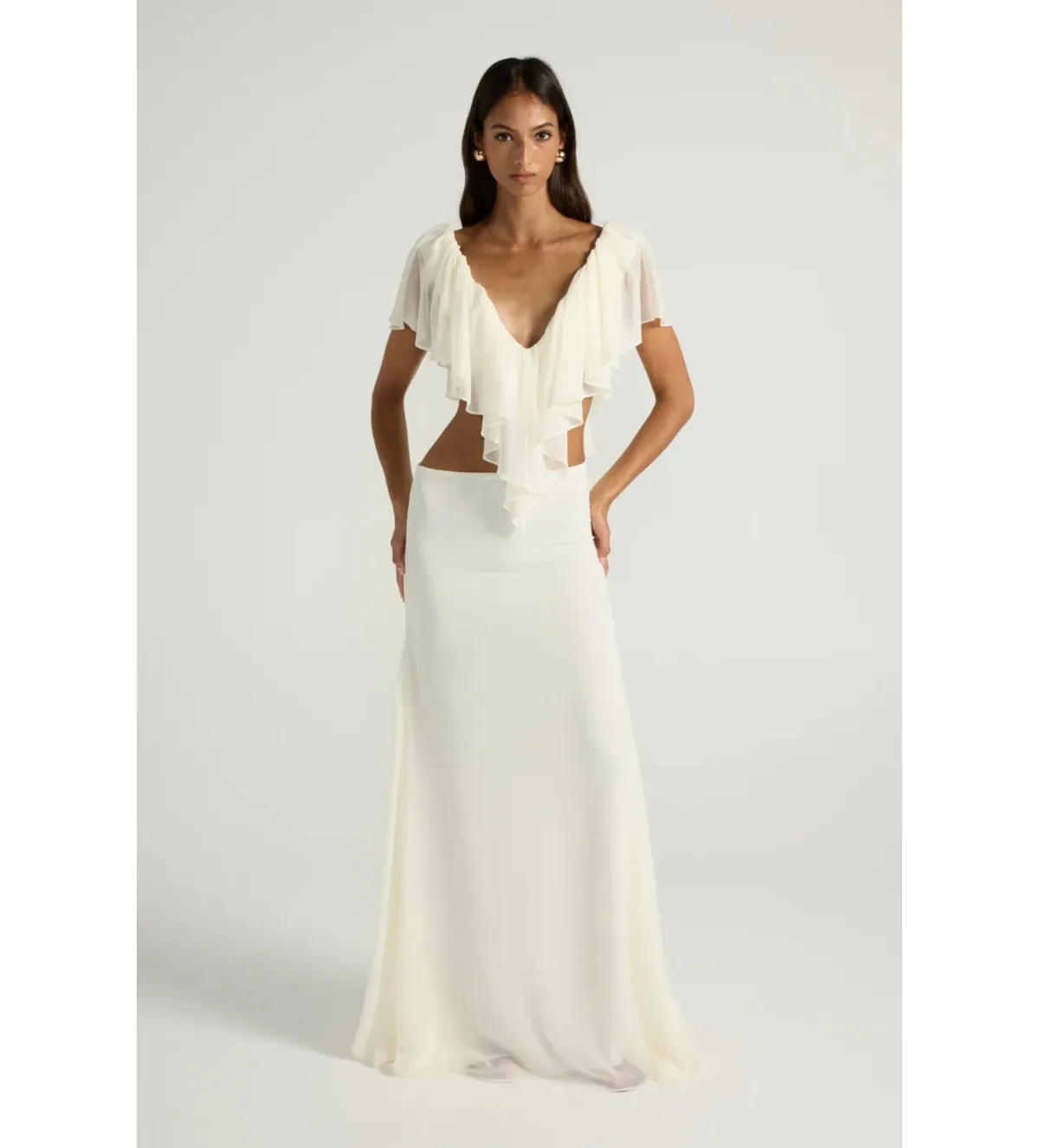 Ance Gria Clover Top and Skirt Set in Ivory Size AU8 - Image 4