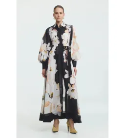 Aje Rosanna Midi Shirt Dress in Fleur De Nuit Size AU8 for rent on The Volte - image 1