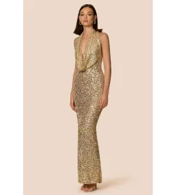 Love Nookie Suri Gown in Gold Size M/AU10 for rent on The Volte - image 3