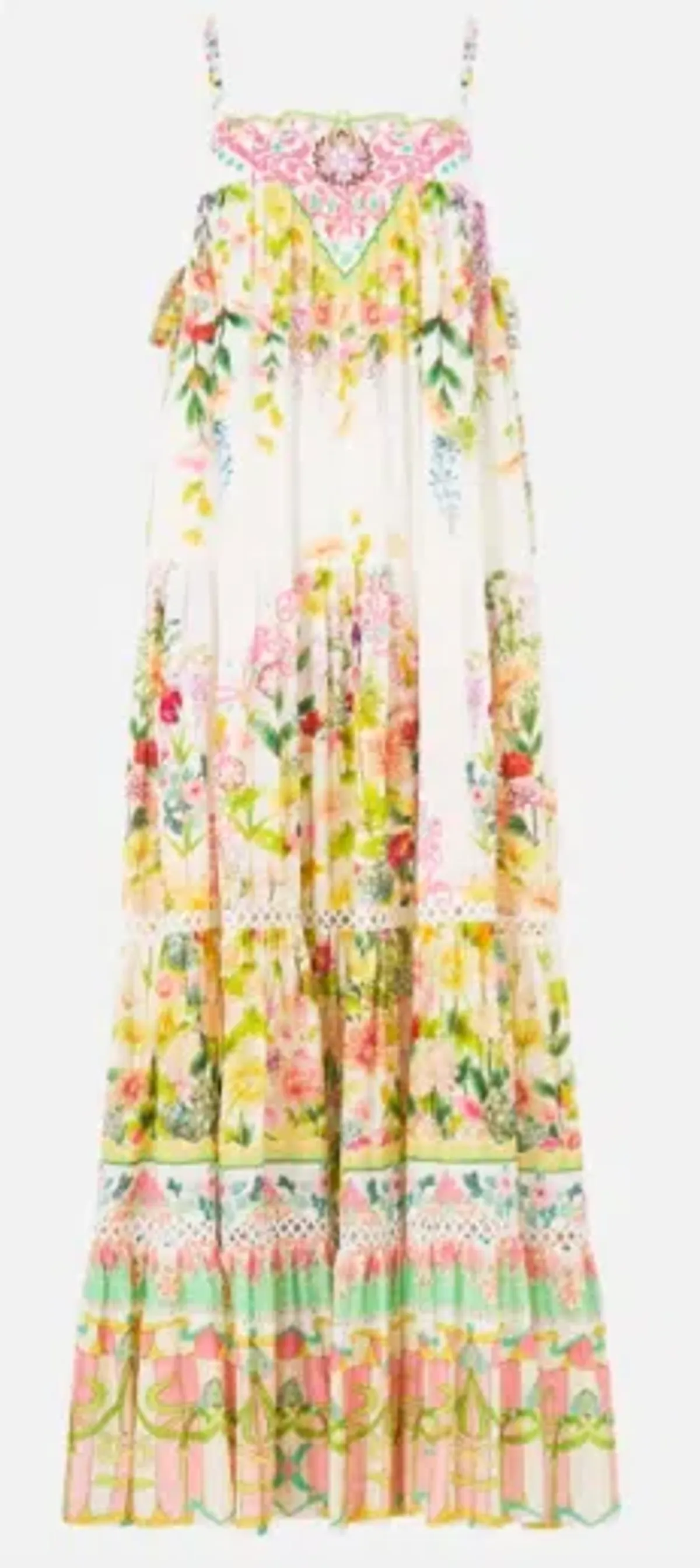 Long Tiered Dress with Bow ties - Image 1