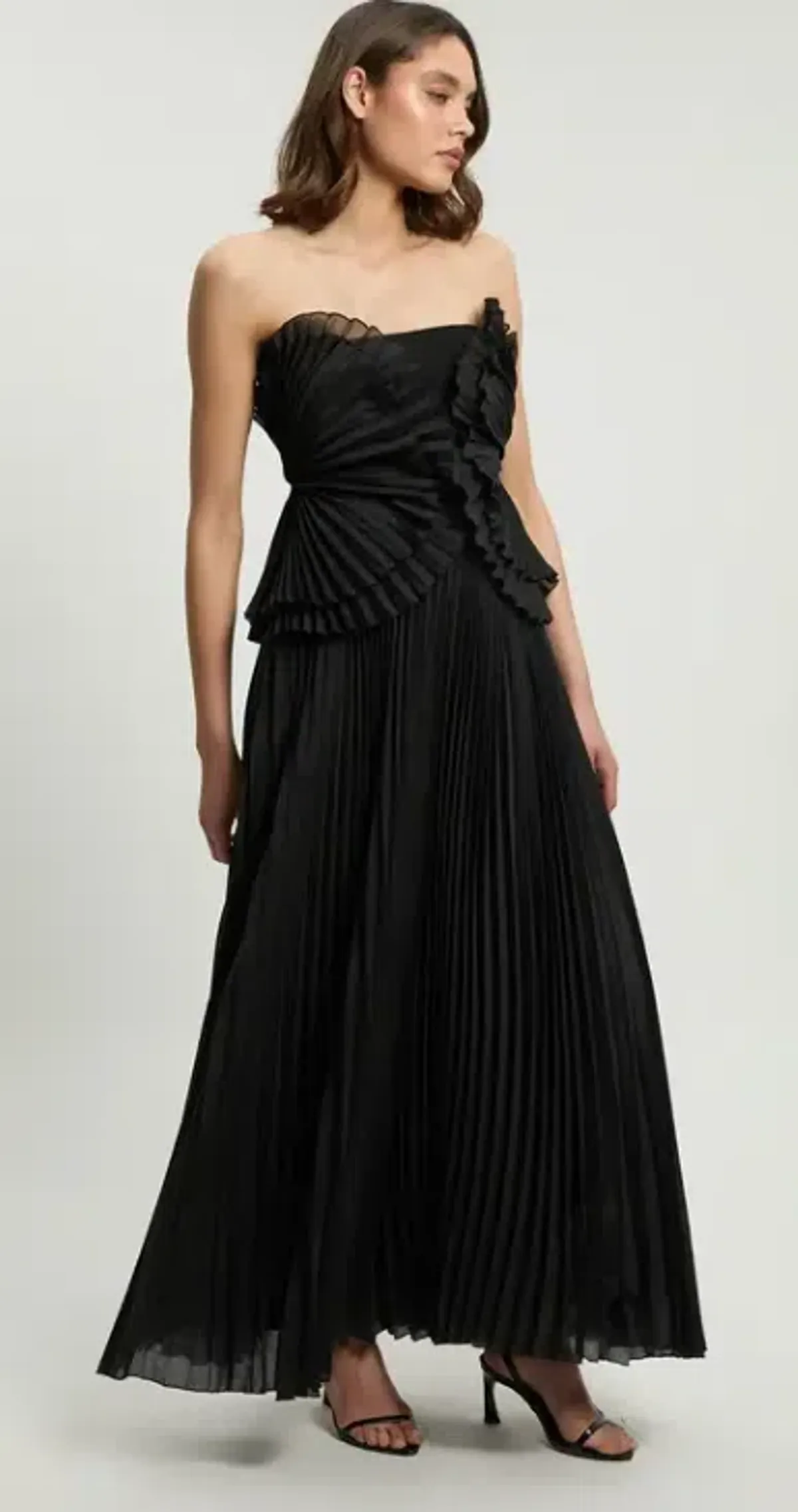 Pleated Maxi Dress - Image 1