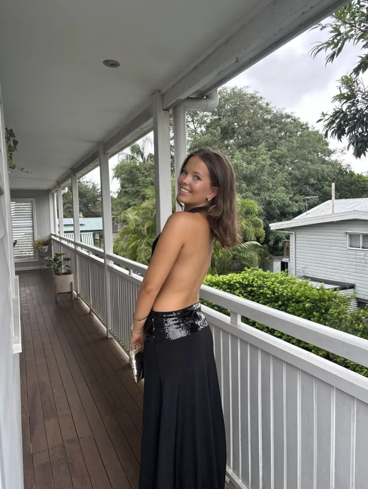 Ance Gria Adele Gown Black Size 8 - Image 3
