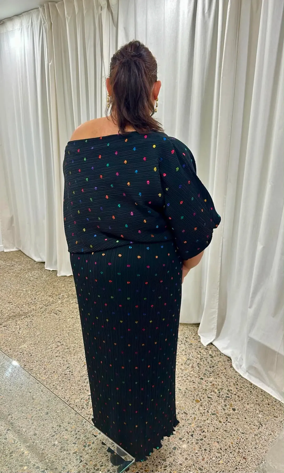 Multi Spot Long Sleeve Tilly Dress - Image 2