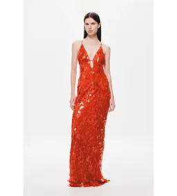 Misha The Sapphire Sequin Dress in Red Sequin Size XS/AU6 for rent on The Volte - image 1