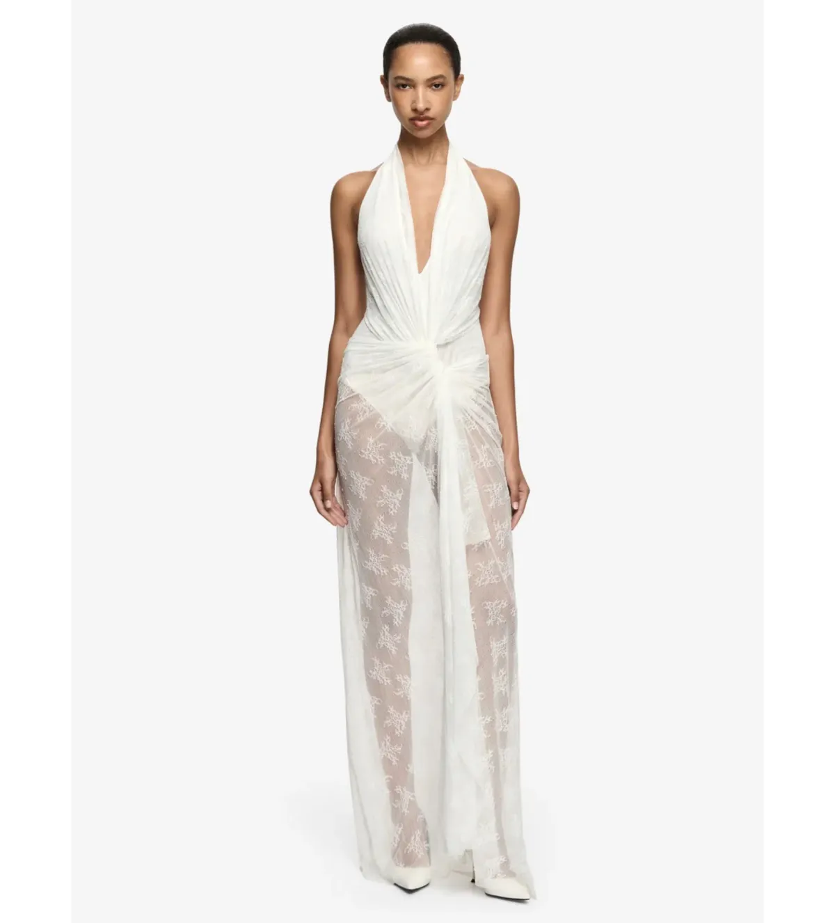 Bec & Bridge Rosalind Drape Maxi Dress in Ivory Size AU6 - Image 1