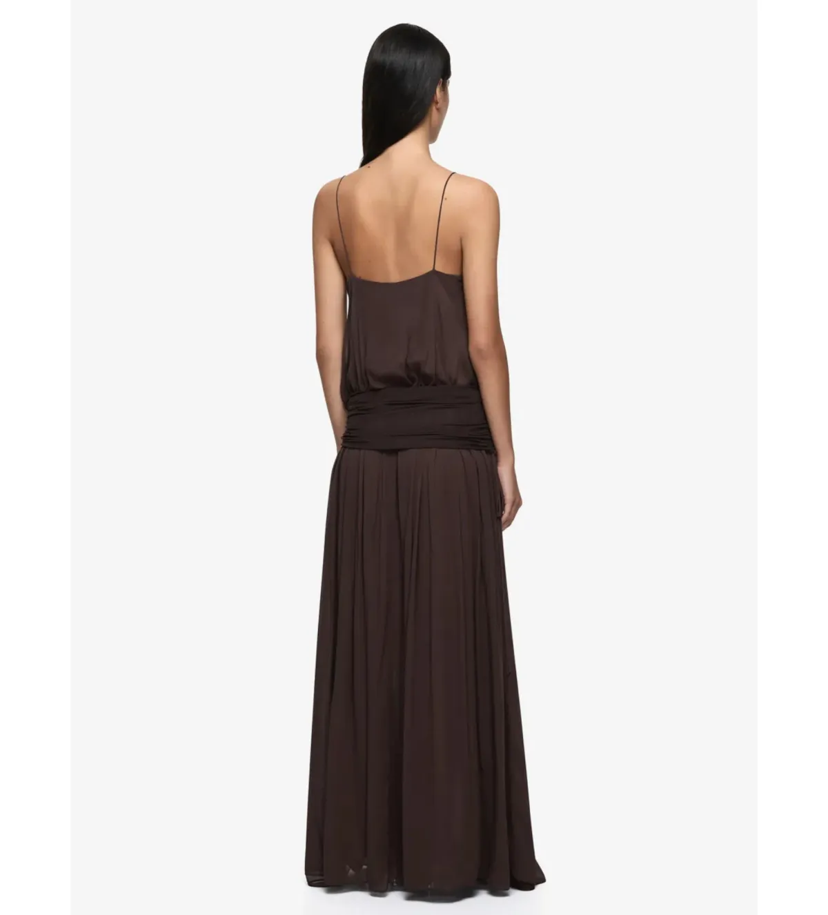 Bec & Bridge Camille Blouson Maxi Dress in Dark Chocolate Size AU6 - Image 3