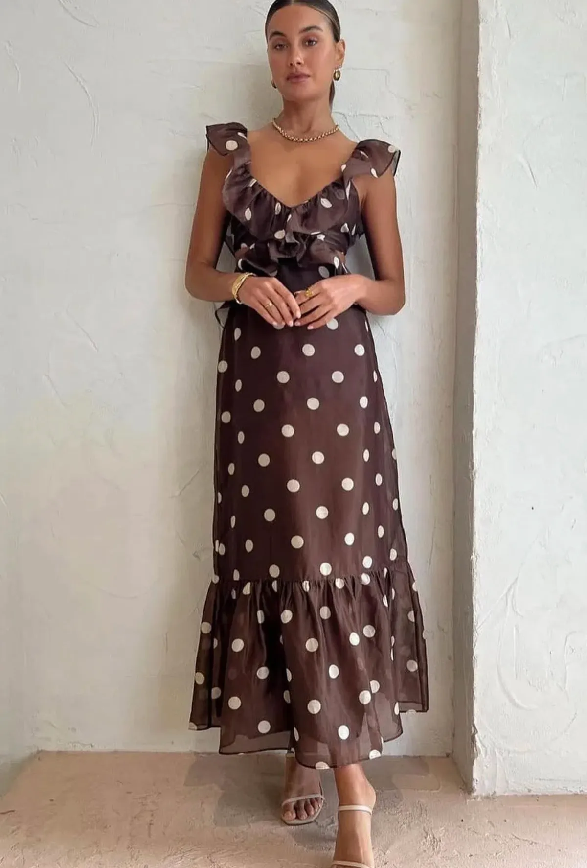Sir the Label Vivi Frill Maxi Dress - Image 3