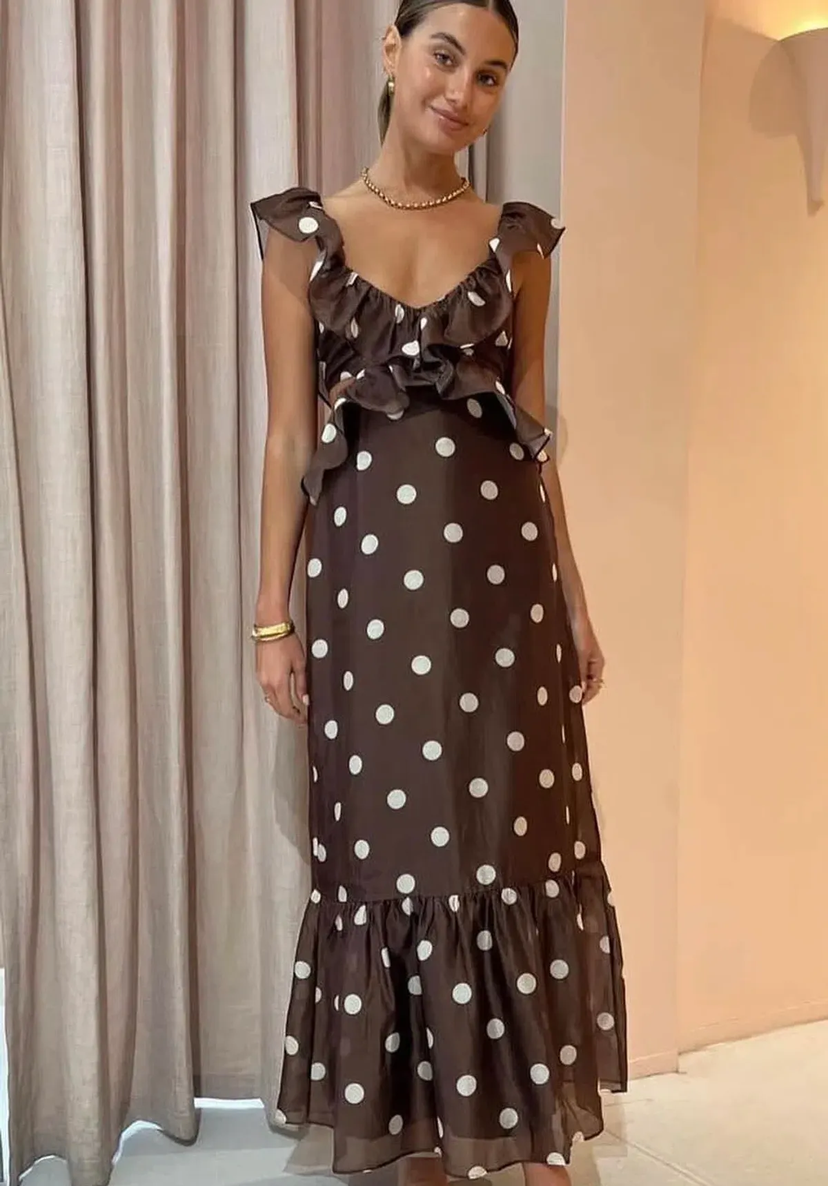 Sir the Label Vivi Frill Maxi Dress - Image 2
