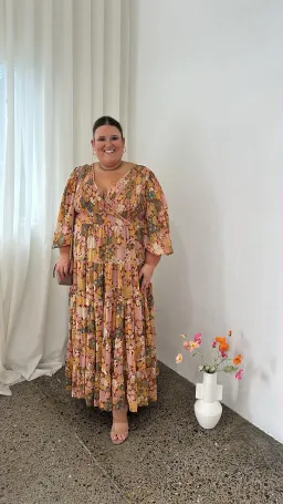 Curve Shirred Wrap Tiered Skirt Maxi Dress - ASOS for rent on The Volte - image 1