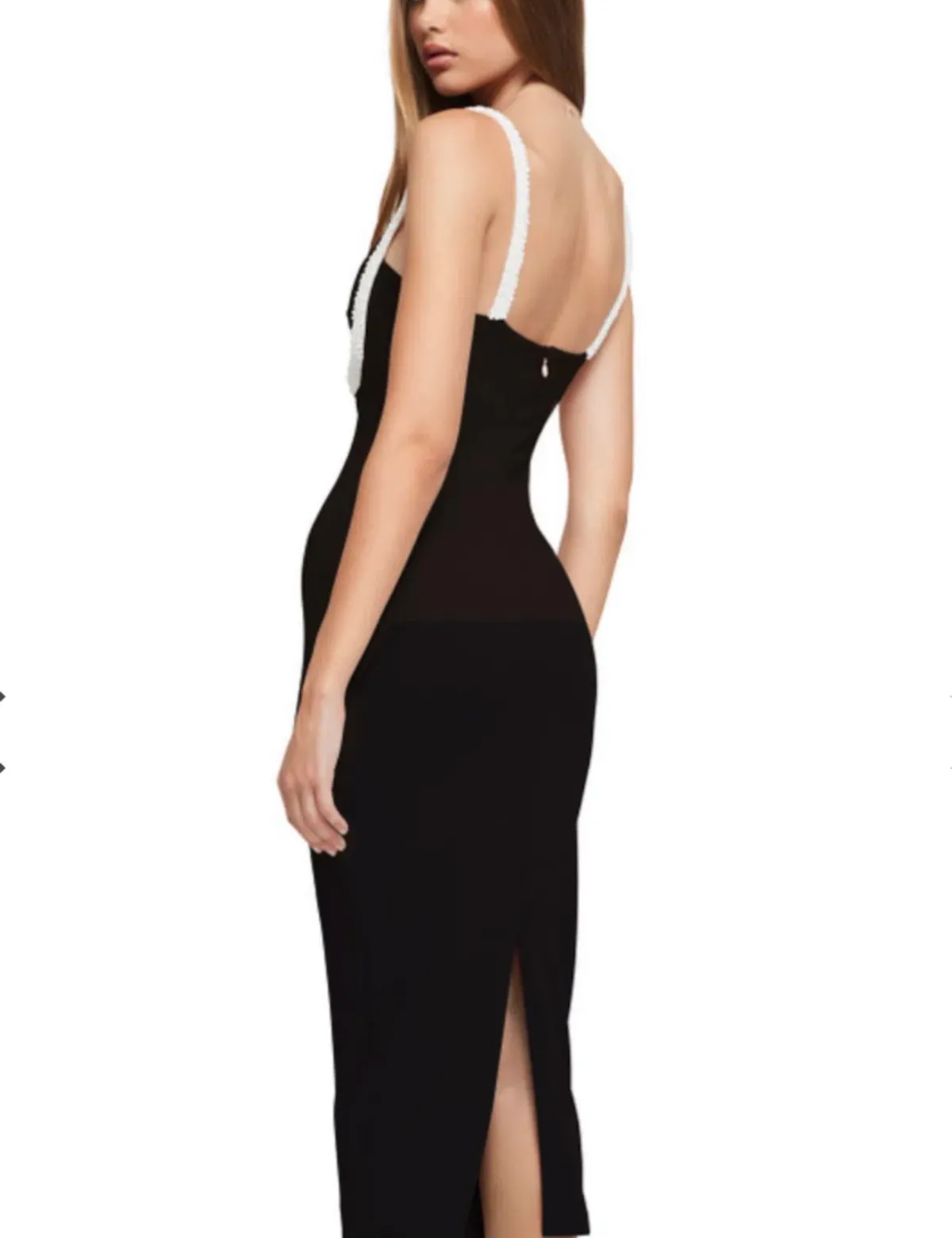 NOUVEAU MIDI Dress BLACK - Image 3