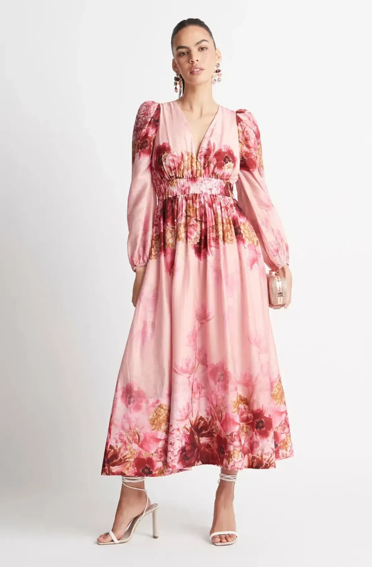 SHEIKE SWAN LAKE DRESS PINK FLORAL PRINT SIZE 10 - Image 1