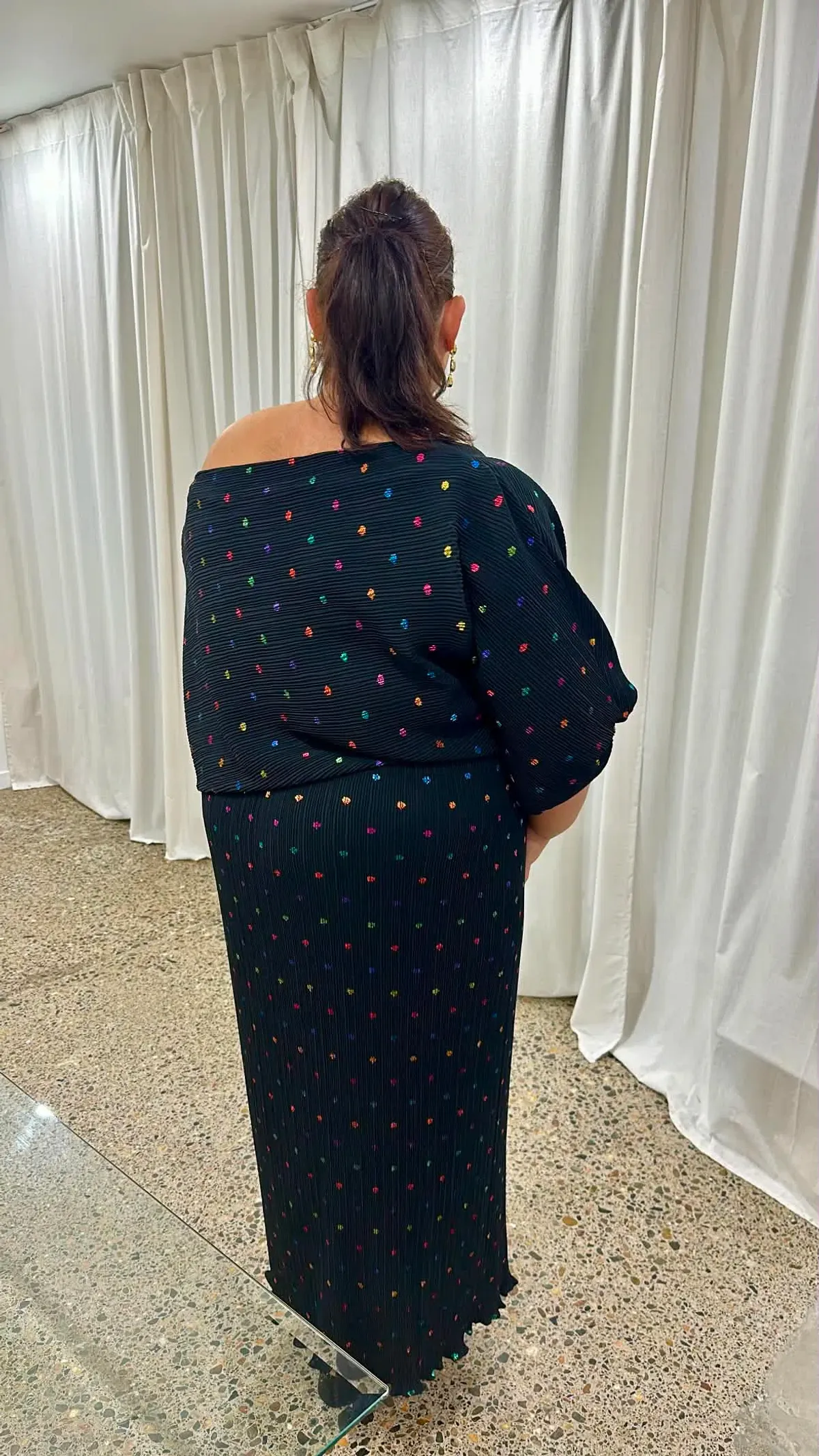 Multi Spot Long Sleeve Tilly Dress - Image 2