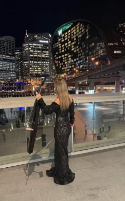 Tina Holly SOPHIA GOWN IN BLACK/ NUDE for rent on The Volte - image 2