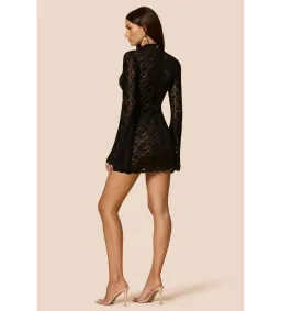 Nookie Mystique Long Sleeve Mini Dress in Black Size S/AU8 for rent on The Volte - image 3