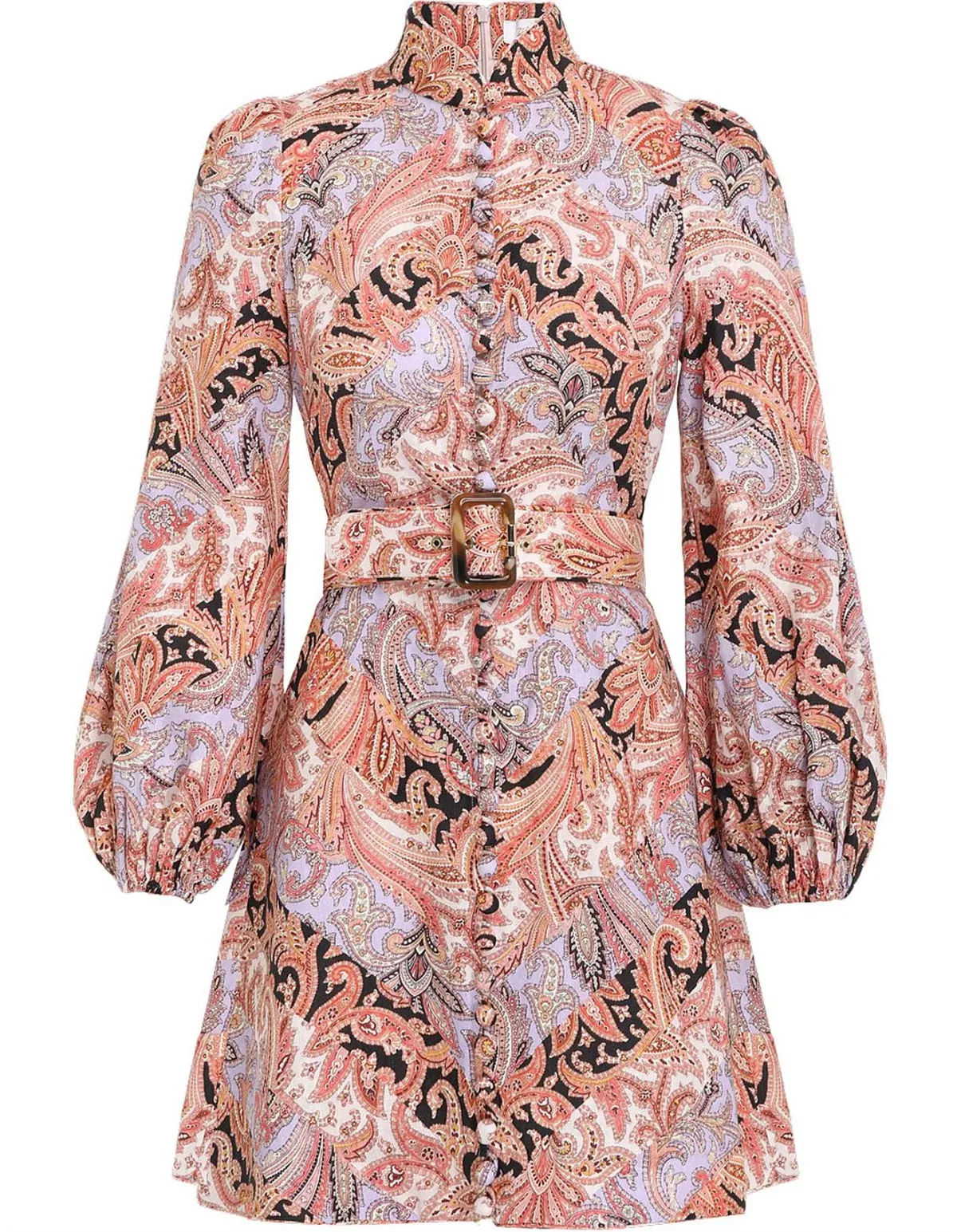 Zimmermann Botanica Chevron Mini Dress Chevron Paisley Size 6 - Image 3