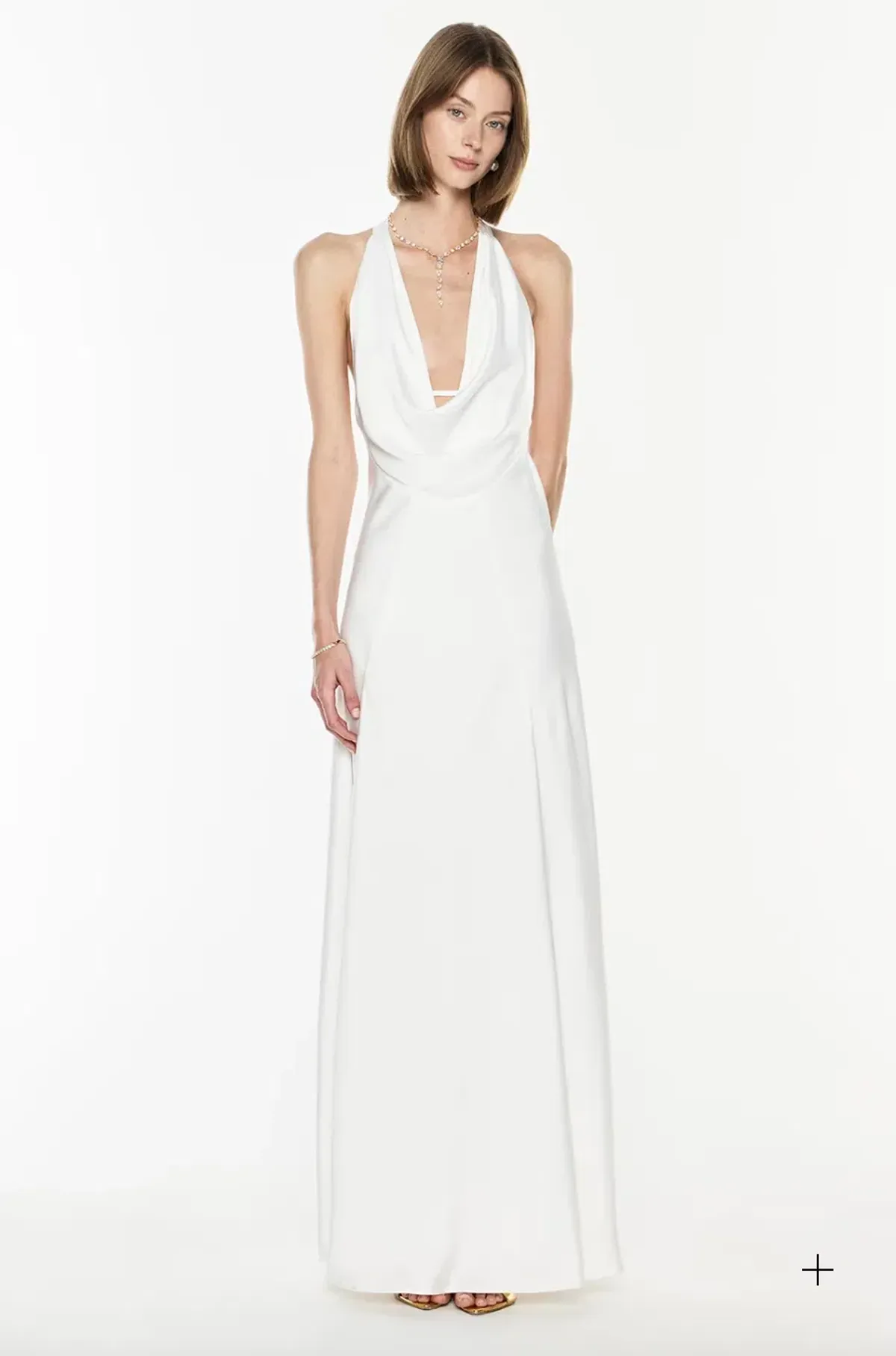 MANNING CARTELL CHARMED COWL SLIP MAXI DRESS in WHITE AU 8 | Wedding Guest, Reception, Bridal, Event & Formal Dress - Image 3