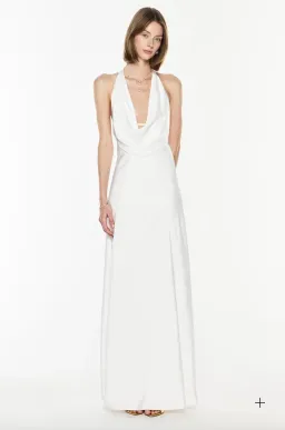 MANNING CARTELL CHARMED COWL SLIP MAXI DRESS in WHITE AU 8 | Wedding Guest, Reception, Bridal, Event & Formal Dress for rent on The Volte - image 3