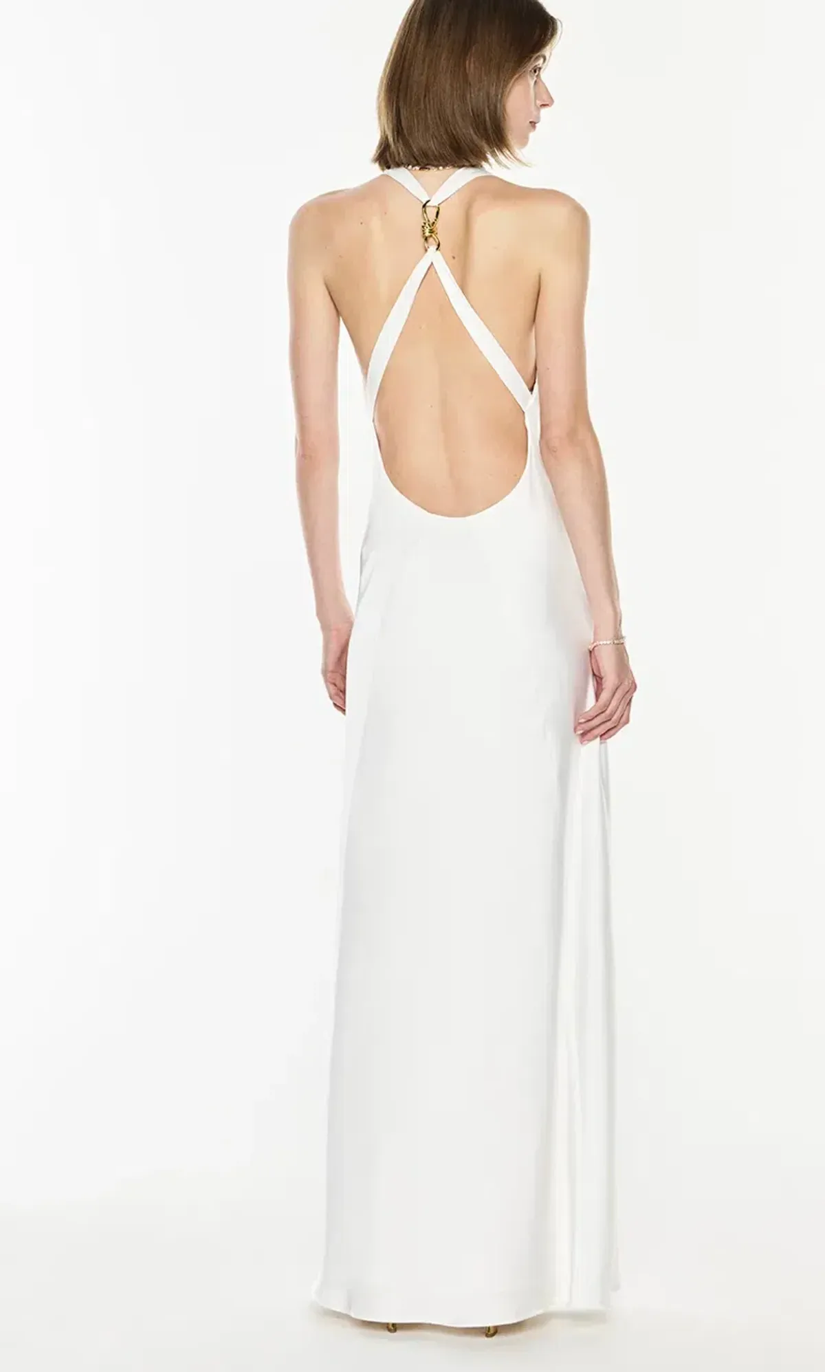 MANNING CARTELL CHARMED COWL SLIP MAXI DRESS in WHITE AU 8 | Wedding Guest, Reception, Bridal, Event & Formal Dress - Image 4