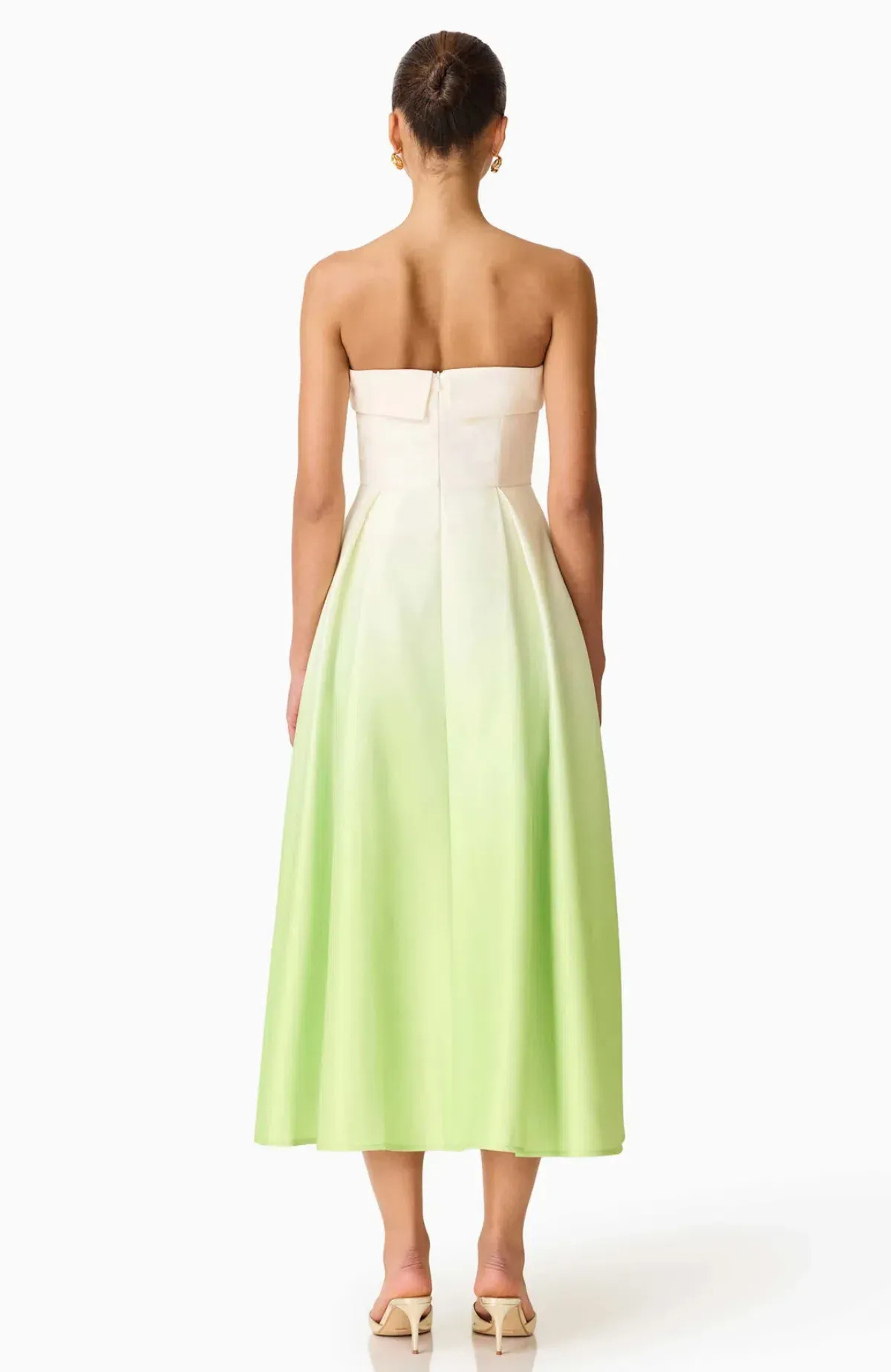 Elliatt Elisia Strapless Gown Green & Pink Floral AU 8 / S - Image 3
