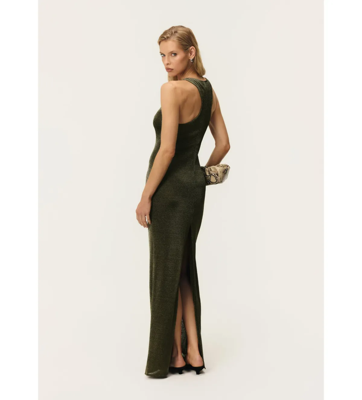 Arcina Ori Indi Dress in Khaki Metallic Size XS/AU6 - Image 3