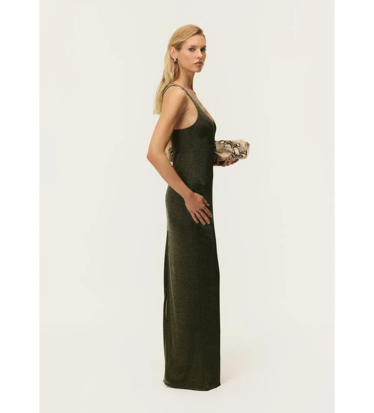 Arcina Ori Indi Dress in Khaki Metallic Size XS/AU6 - Image 4