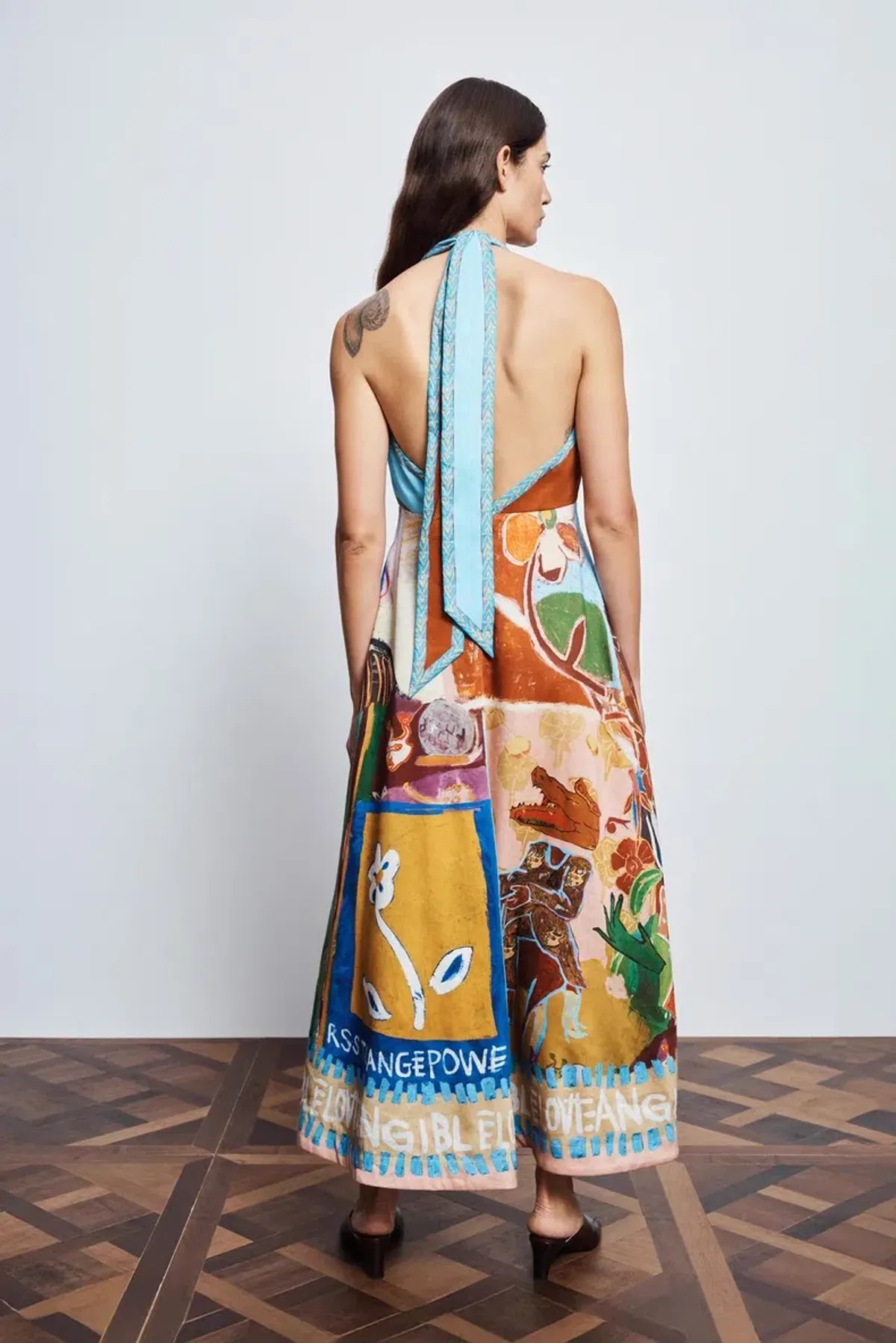 Alemais Mlak Halter Midi Dress Size 8  - Image 2