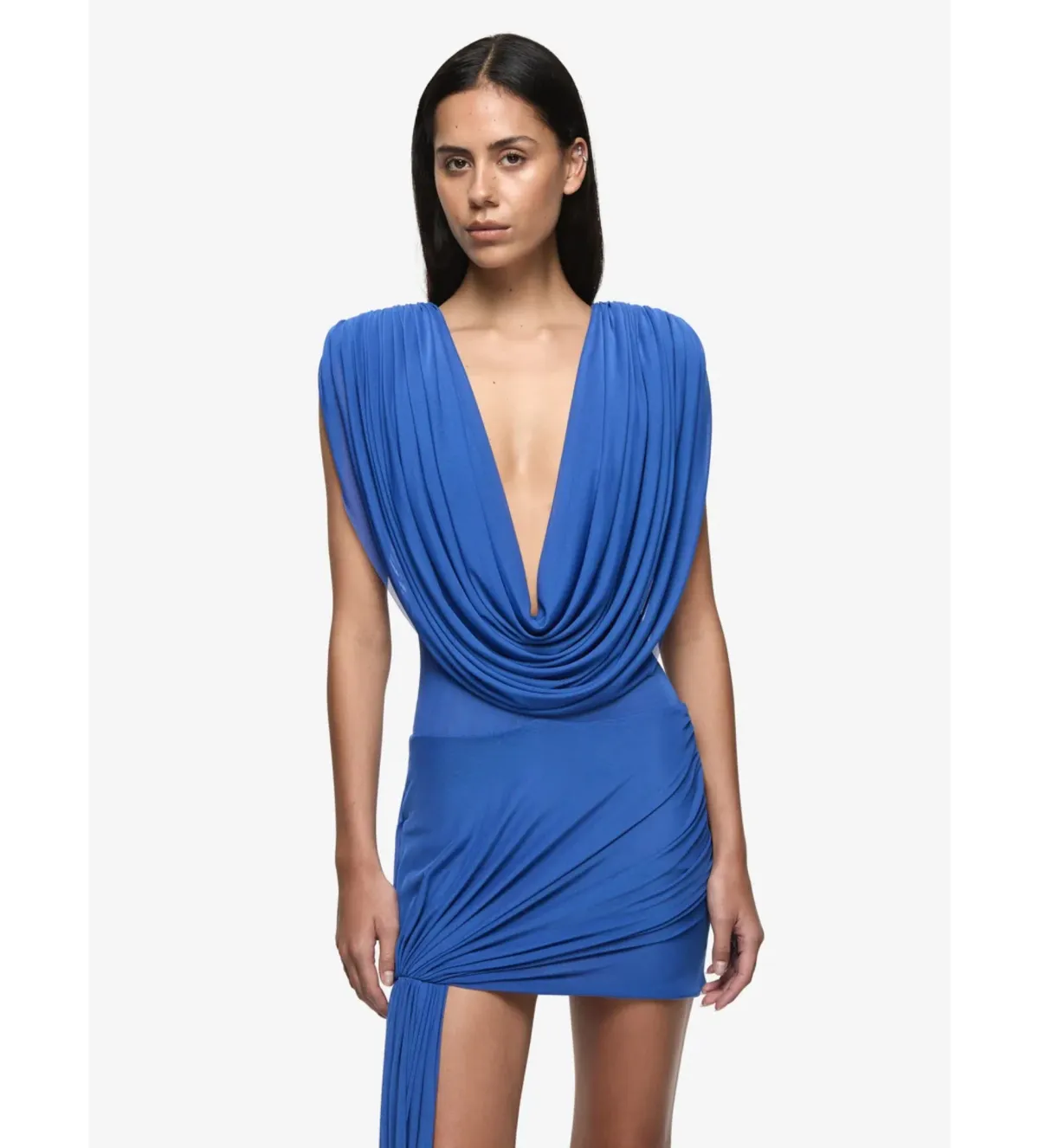 Bec & Bridge Arianna Cowl Mini Dress in Cobalt Blue Size AU6 - Image 2