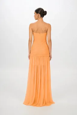 Jefresei Renata Gown Orange / Size 8 for rent on The Volte - image 2