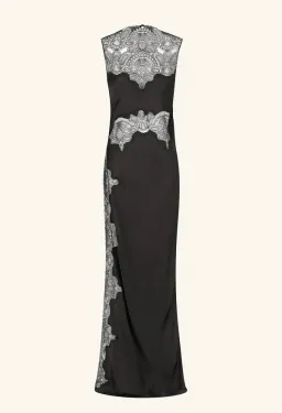 Jamila Lace High Neck Maxi Dress - Black- Size 8 for rent on The Volte - image 4
