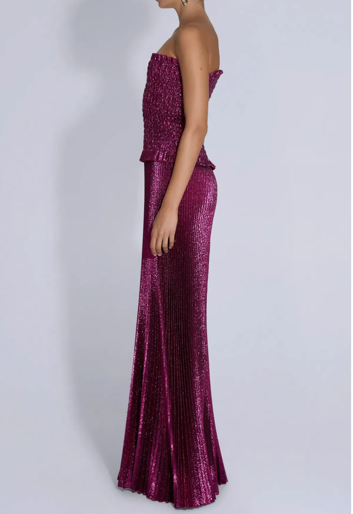 LIDEE Maya Gown in Sangria Glitter Size 6 - Image 5